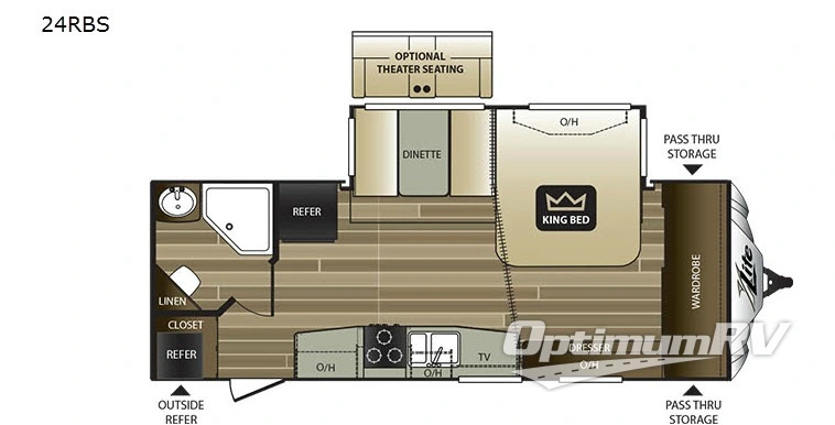 2017 Keystone Cougar X-Lite 24RBS RV Floorplan Photo