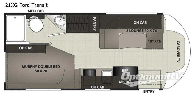 2021 Coachmen Cross Trek Transit 21XG RV Floorplan Photo