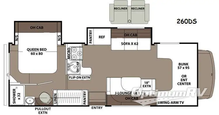2015 Coachmen Leprechaun 260DS Ford 450 Floorplan Photo