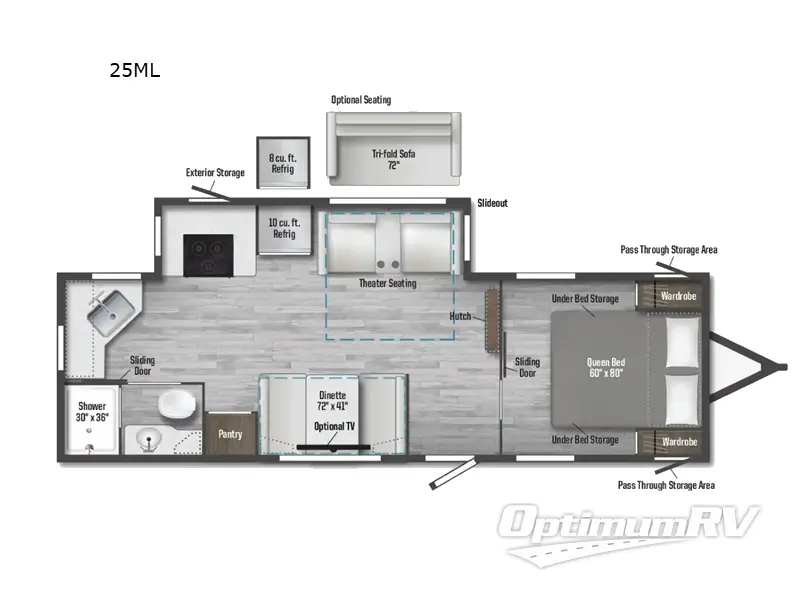 2025 Winnebago Access 25ML RV Floorplan Photo