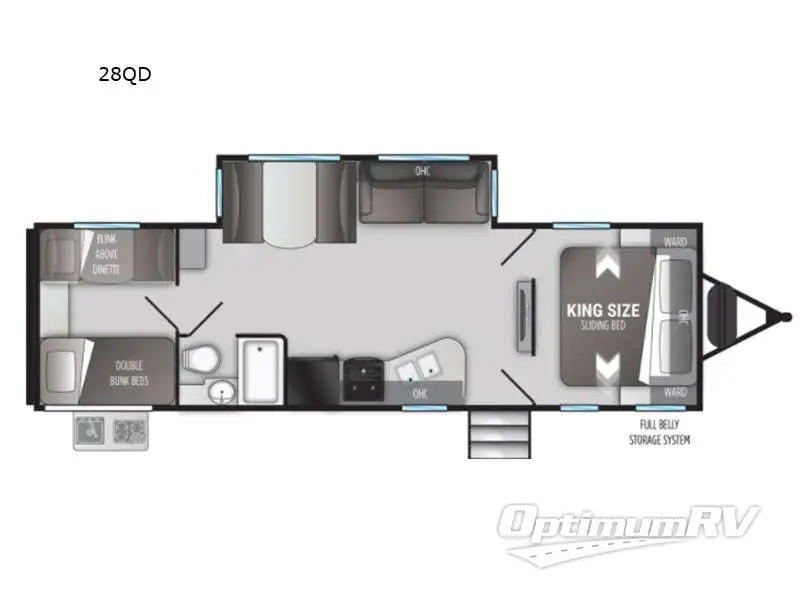 2022 Cruiser Radiance Ultra Lite 28QD RV Floorplan Photo