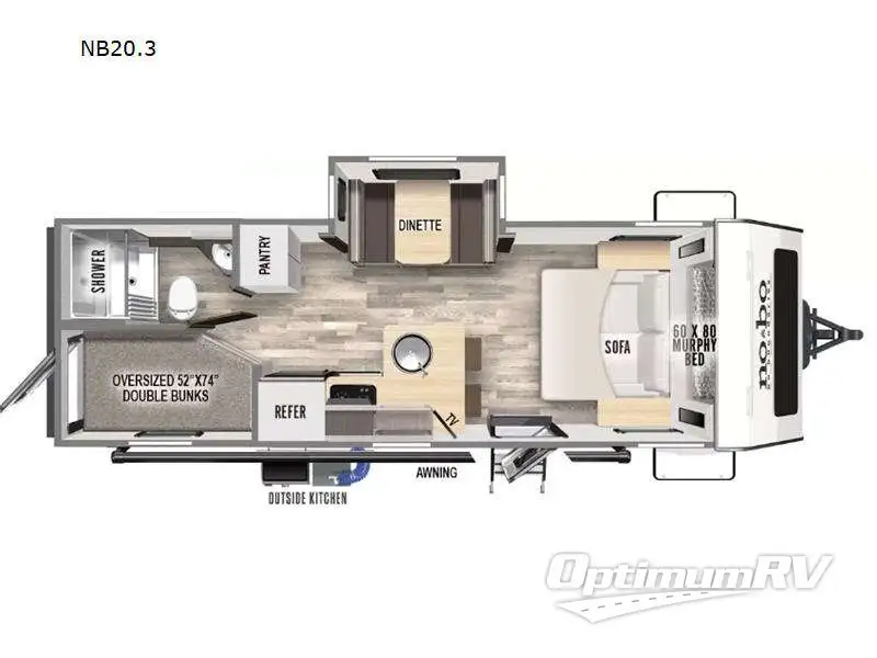 2023 Forest River No Boundaries NB20.3 RV Floorplan Photo