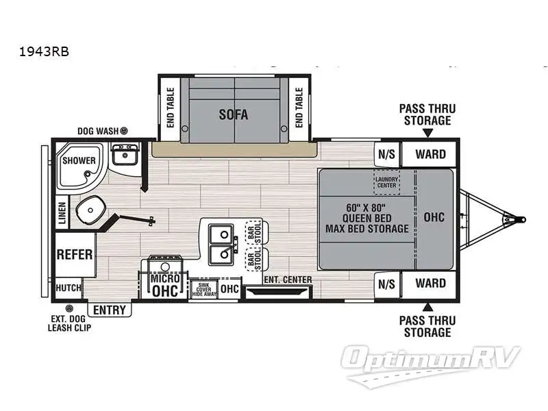 2021 Coachmen Spirit Ultra Lite 1943RB RV Floorplan Photo