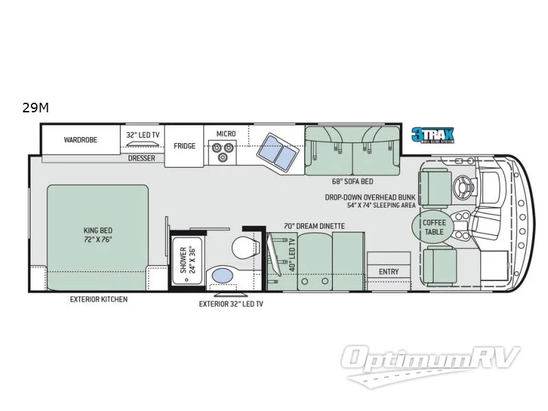 2018 Thor Windsport 29M RV Floorplan Photo