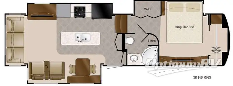 2016 DRV Luxury Suites Mobile Suites 36RSSB3 Floorplan Photo