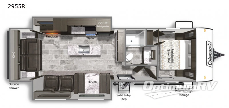 2020 Dutchmen Coleman Light 2955RL RV Floorplan Photo