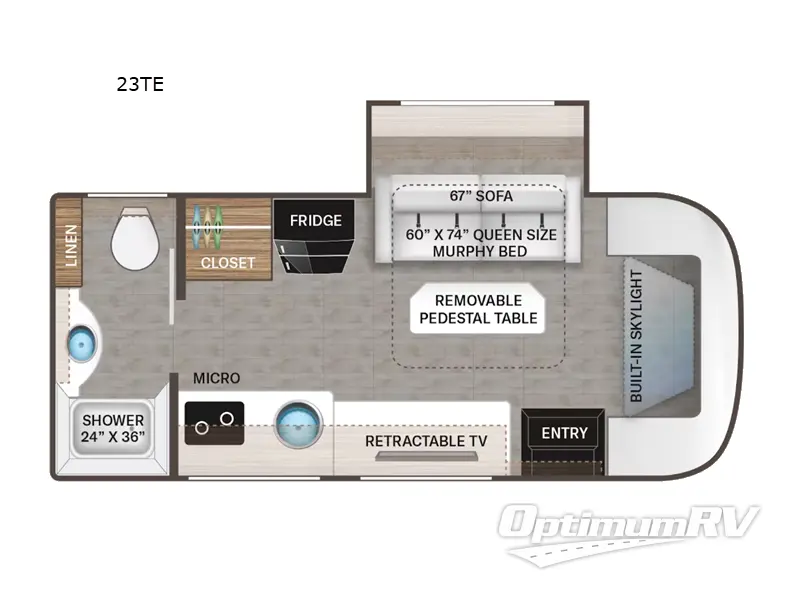 2024 Thor Gemini AWD 23TE RV Floorplan Photo