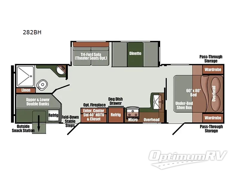 2024 Gulf Stream Envision 282BH RV Floorplan Photo