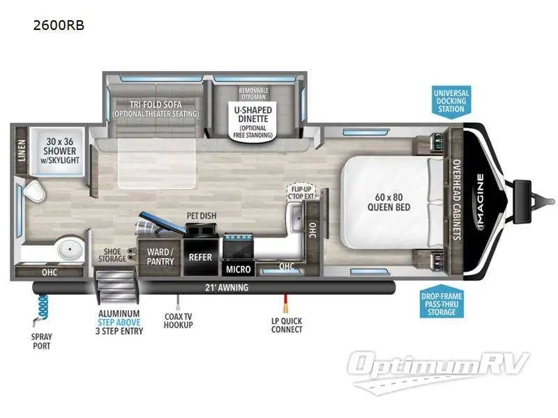 2024 Grand Design Imagine 2600RB RV Floorplan Photo