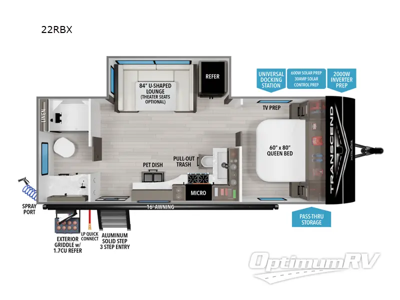 2025 Grand Design Transcend Xplor 22RBX Floorplan Photo