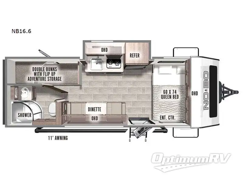 2022 Forest River No Boundaries NB16.6 RV Floorplan Photo