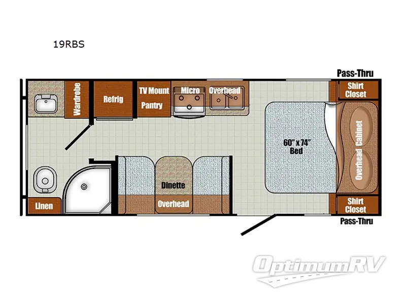 2024 Gulf Stream Vista Cruiser 19RBS RV Floorplan Photo