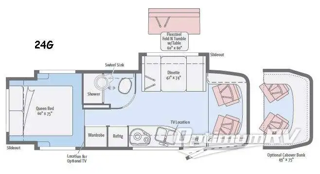 2017 Itasca Navion 24G RV Floorplan Photo