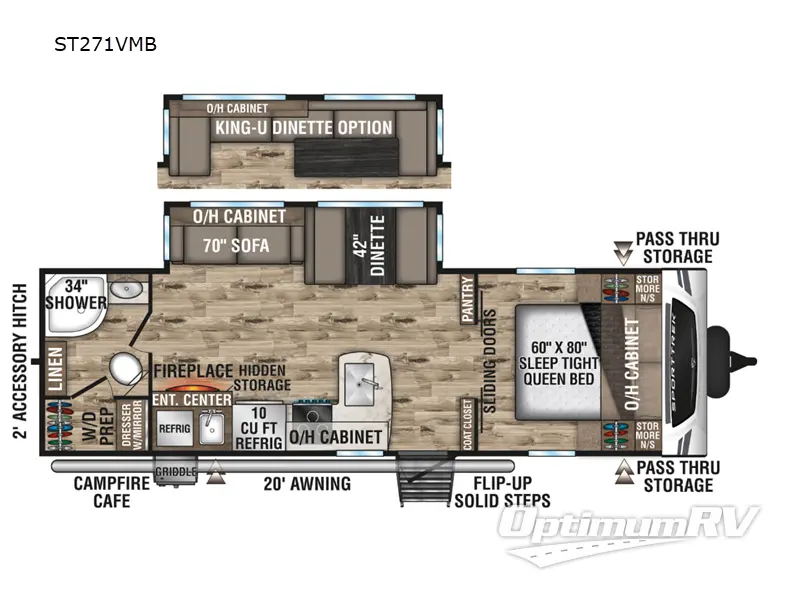 2024 Venture SportTrek ST271VMB RV Floorplan Photo