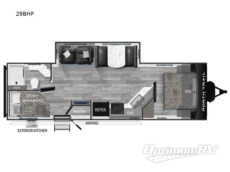 2024 Heartland North Trail 29BHP RV Floorplan Photo