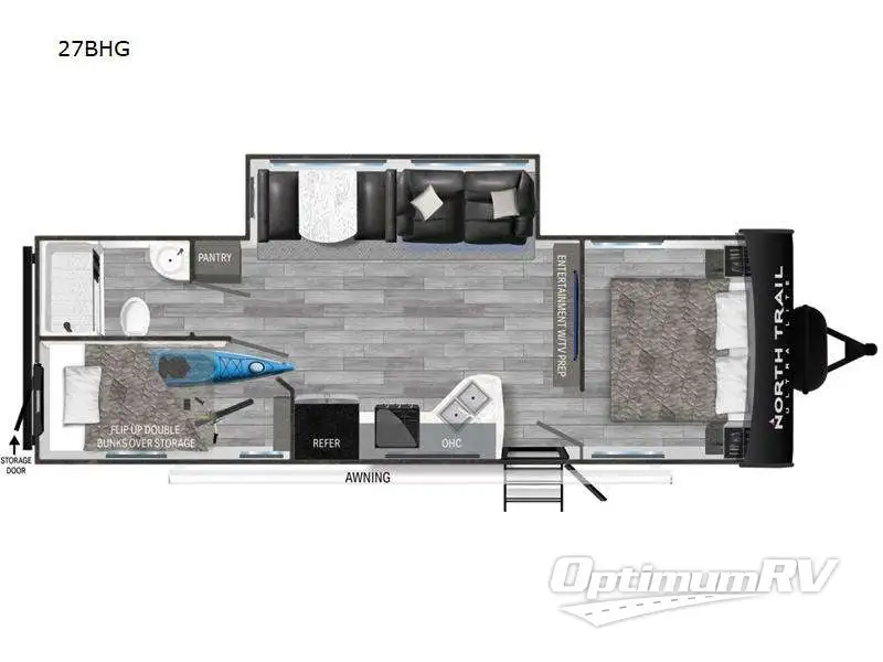 2024 Heartland North Trail 27BHG RV Floorplan Photo