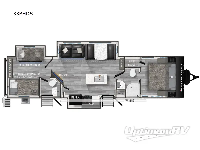 2024 Heartland North Trail 33BHDS RV Floorplan Photo