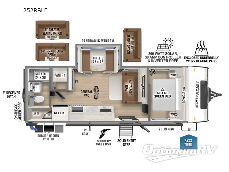 2024 Forest River Surveyor Legend 252RBLE RV Floorplan Photo