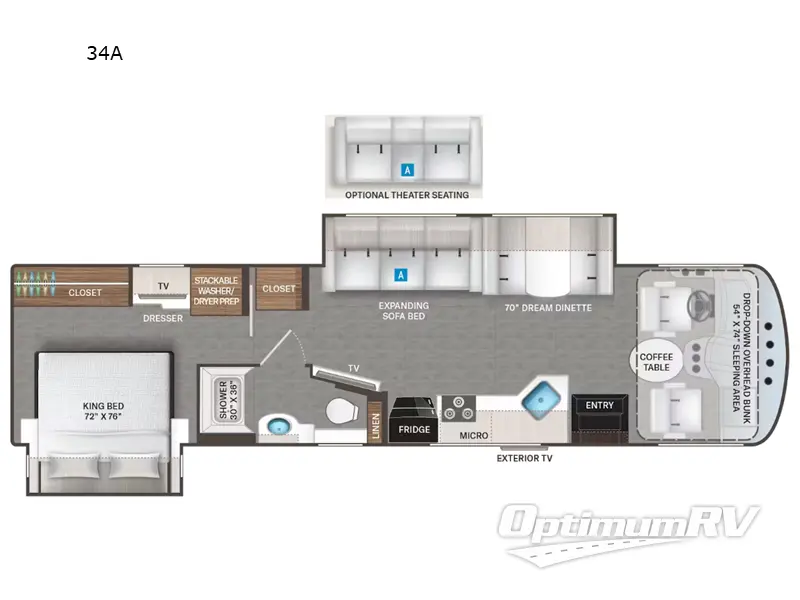 2024 Thor Hurricane 34A RV Floorplan Photo