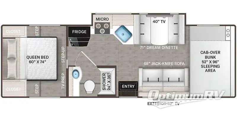 2024 Thor FREEDOM ELITE 28HE RV Floorplan Photo