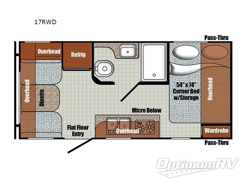 2024 Gulf Stream Vintage Cruiser 17RWD RV Floorplan Photo