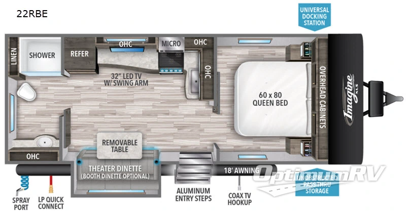 2020 Grand Design Imagine XLS 22RBE Floorplan Photo