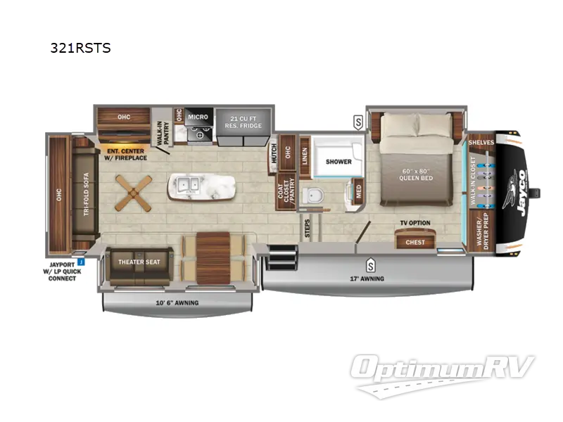 2022 Jayco Eagle 321RSTS RV Floorplan Photo