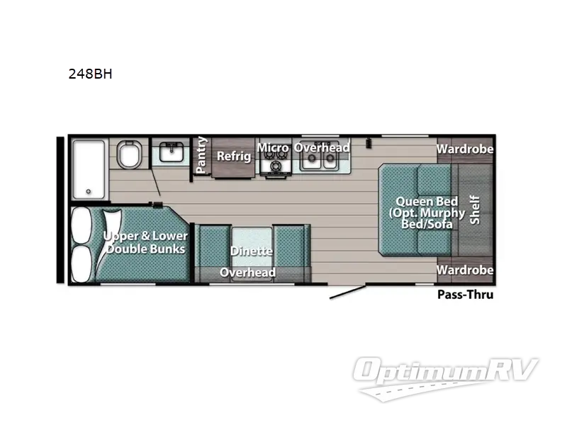 2022 Gulf Stream Trailmaster Ultra-Lite 248BH RV Floorplan Photo