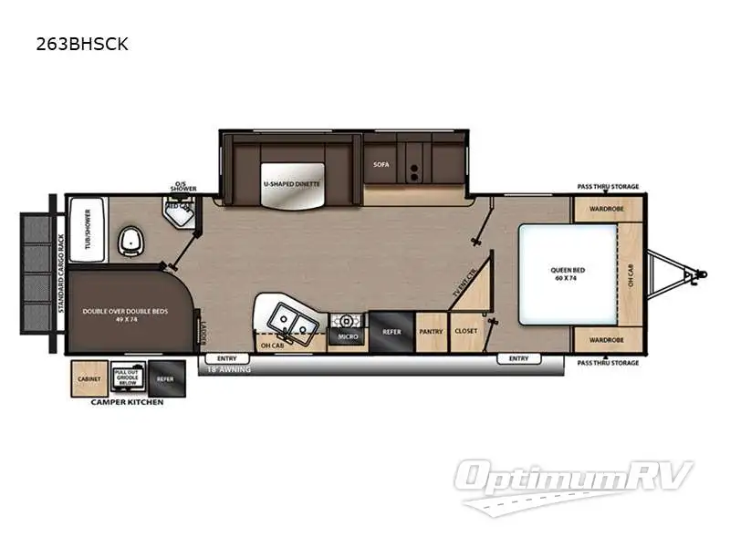 2022 Coachmen Catalina Legacy 263BHSCK RV Floorplan Photo