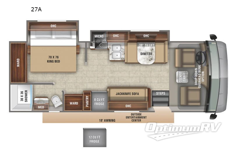 2020 Jayco Alante 27A RV Floorplan Photo