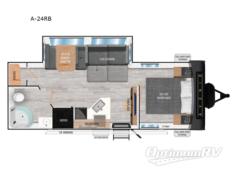 2025 Cruiser Avenir A-24RB RV Floorplan Photo