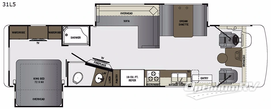 2017 Forest River Georgetown 5 Series 31L5 RV Floorplan Photo