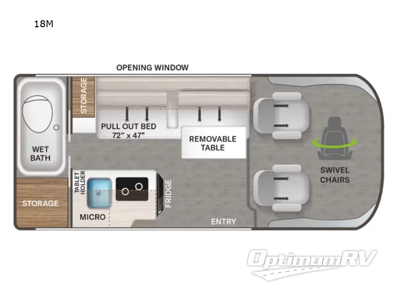 2022 Thor Rize 18M RV Floorplan Photo