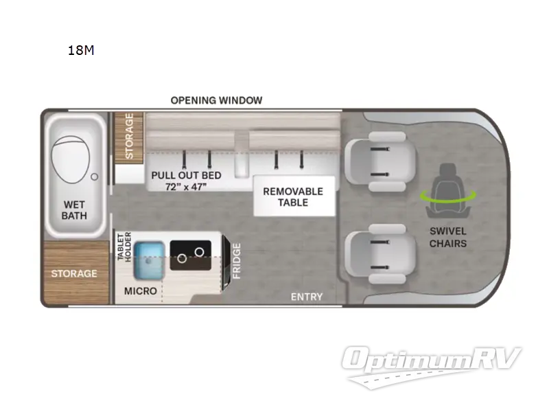 2022 Thor Scope 18M RV Floorplan Photo