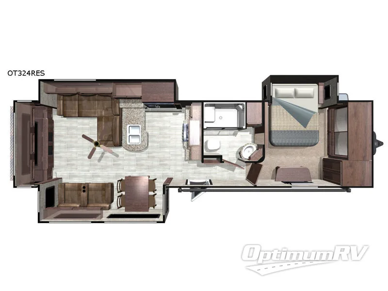 2018 Highland Ridge Open Range OT324RES RV Floorplan Photo