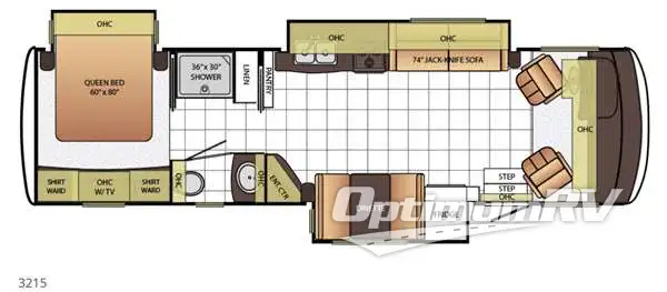 2015 Newmar Bay Star 3215 RV Floorplan Photo