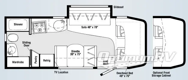 2008 Winnebago View 24H RV Floorplan Photo