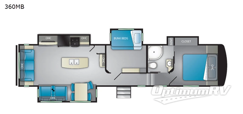 2019 Heartland ElkRidge Focus 360MB RV Floorplan Photo