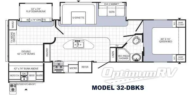 2014 Palomino Puma 32DBKS Floorplan Photo