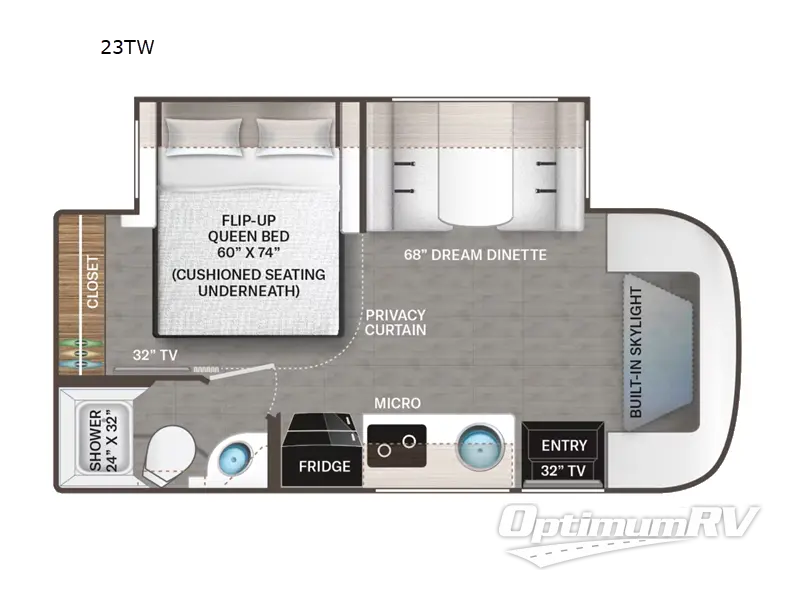 2023 Thor Compass AWD 23TW RV Floorplan Photo