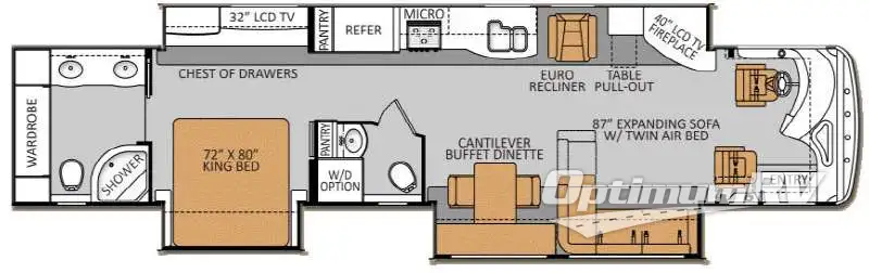 2013 Thor Tuscany TAG 45LT RV Floorplan Photo