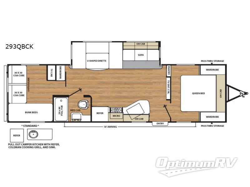 2018 Coachmen Catalina Legacy 293QBCK Floorplan Photo