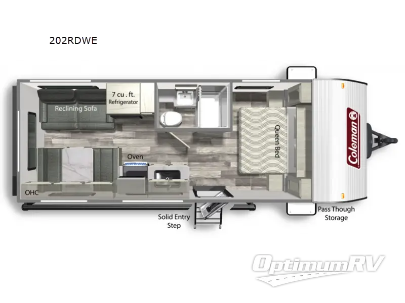 2023 Dutchmen Coleman Lantern LT Series 202RDWE RV Floorplan Photo