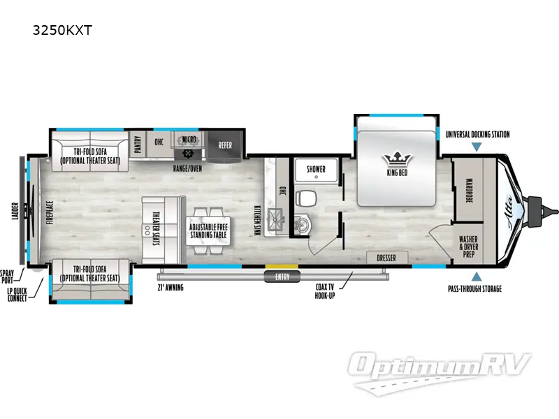 2024 East To West Alta 3250KXT RV Floorplan Photo