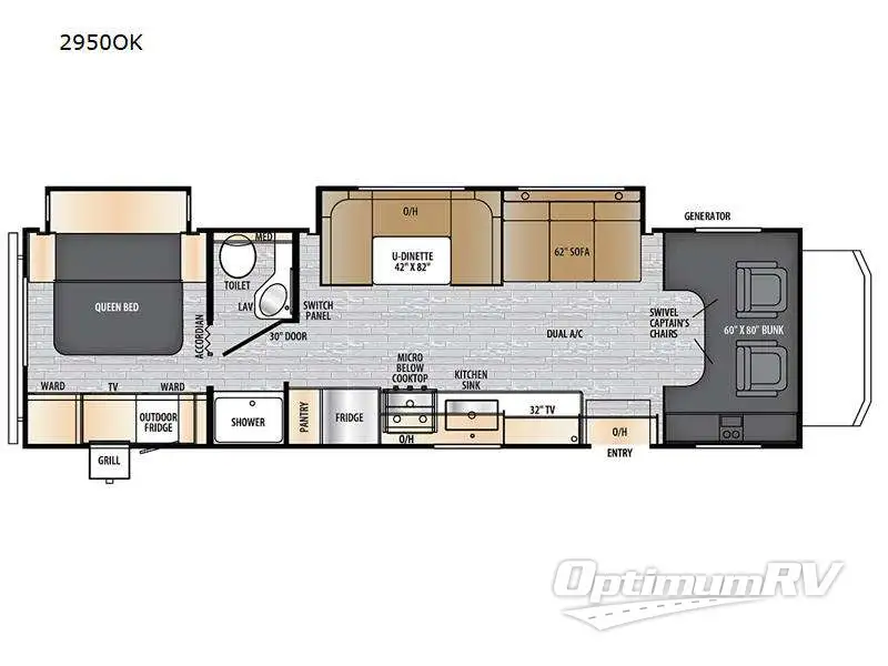 2025 East To West Entrada 2950OK RV Floorplan Photo