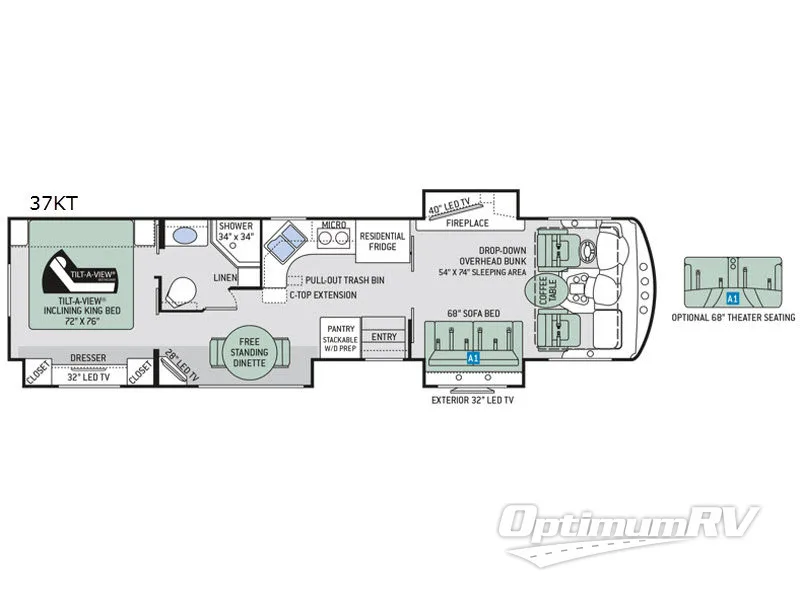 2018 Thor Challenger 37KT RV Floorplan Photo