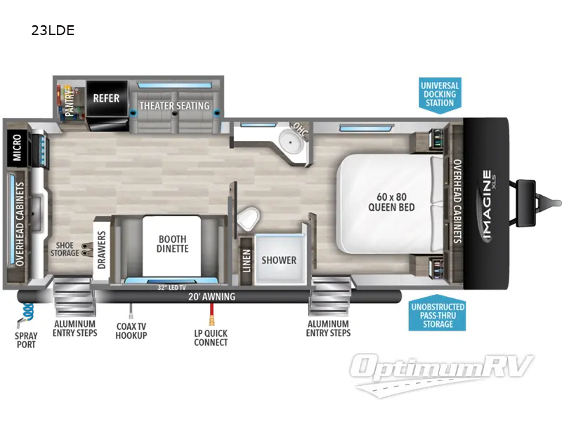 2024 Grand Design Imagine XLS 23LDE RV Floorplan Photo