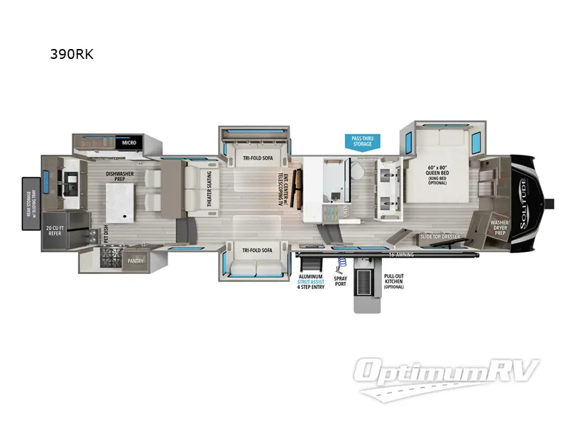 2025 Grand Design Solitude 390RK RV Floorplan Photo