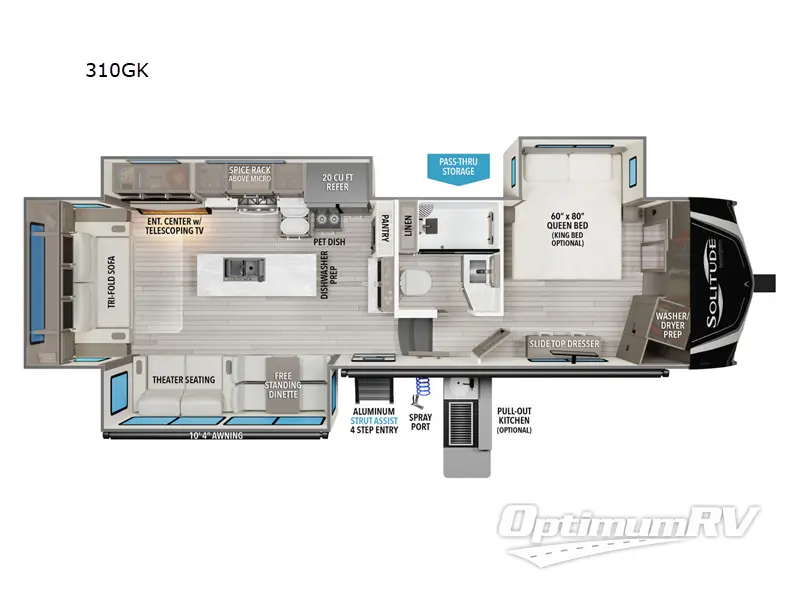 2025 Grand Design Solitude 310GK RV Floorplan Photo