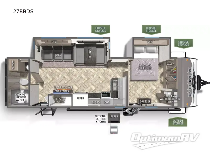 2024 Palomino Puma 27RBDS RV Floorplan Photo